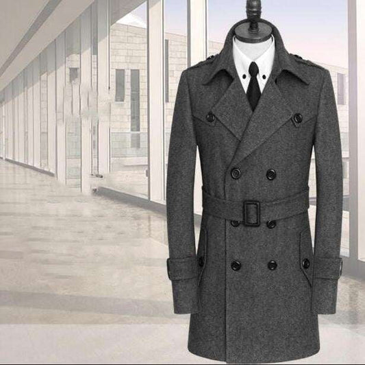 Men's Cashmere Outerwear, Plus-Size Wool Coat, Winter Wool Jackets - available at Sparq Mart