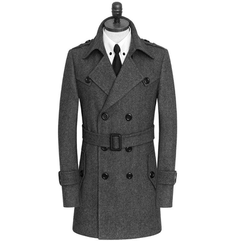 Men's Cashmere Outerwear, Plus-Size Wool Coat, Winter Wool Jackets - available at Sparq Mart