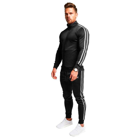 Athletic Striped Trousers, Slim Running Pants, Striped Joggers Men - available at Sparq Mart