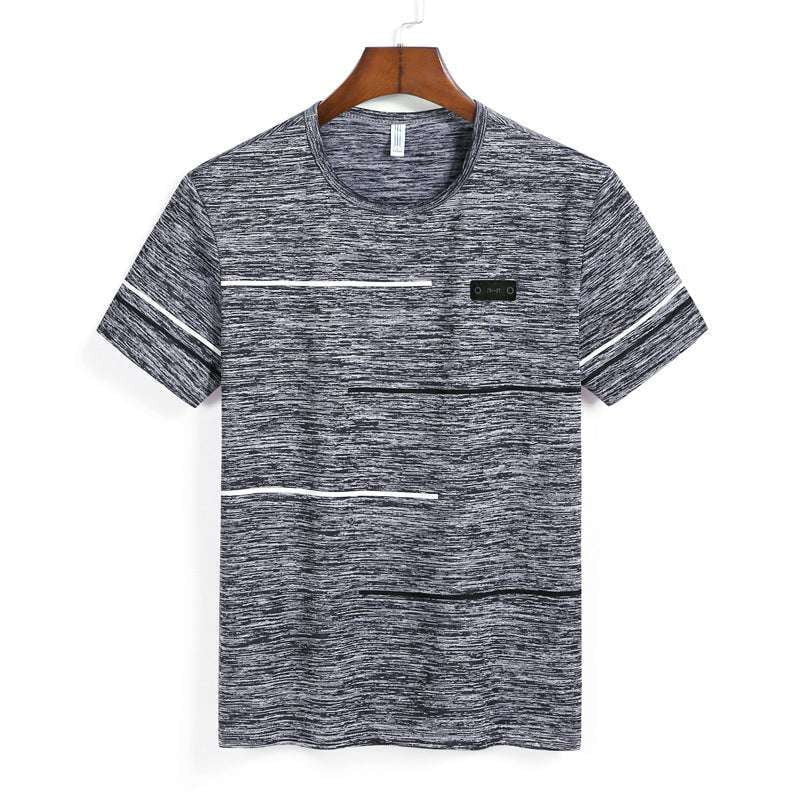 extended size t-shirts, men's casual stripes, striped short-sleeve tee - available at Sparq Mart