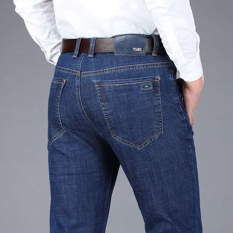 business casual denim, men's winter jeans, thick straight-leg jeans - available at Sparq Mart