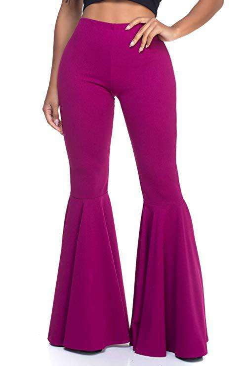 Casual Flared Pants, Fashion Pleated Trousers, High Waist Mermaid - available at Sparq Mart