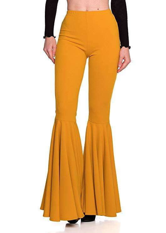 Casual Flared Pants, Fashion Pleated Trousers, High Waist Mermaid - available at Sparq Mart