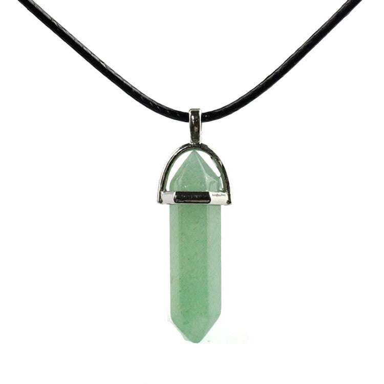 Crystal Hexagonal Pendant, Fashion Pendant Necklace, Natural Stone Jewelry - available at Sparq Mart