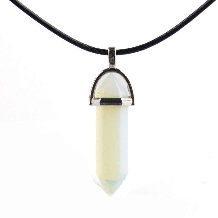 Crystal Hexagonal Pendant, Fashion Pendant Necklace, Natural Stone Jewelry - available at Sparq Mart