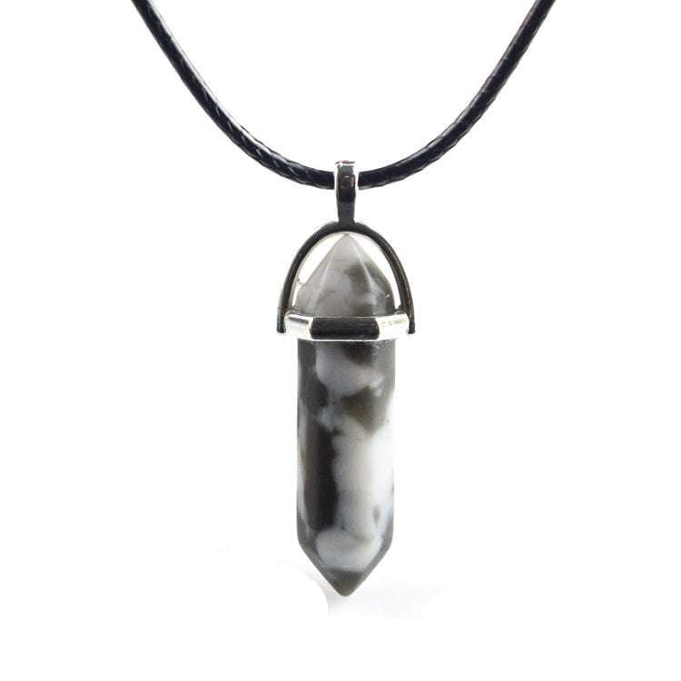 Crystal Hexagonal Pendant, Fashion Pendant Necklace, Natural Stone Jewelry - available at Sparq Mart