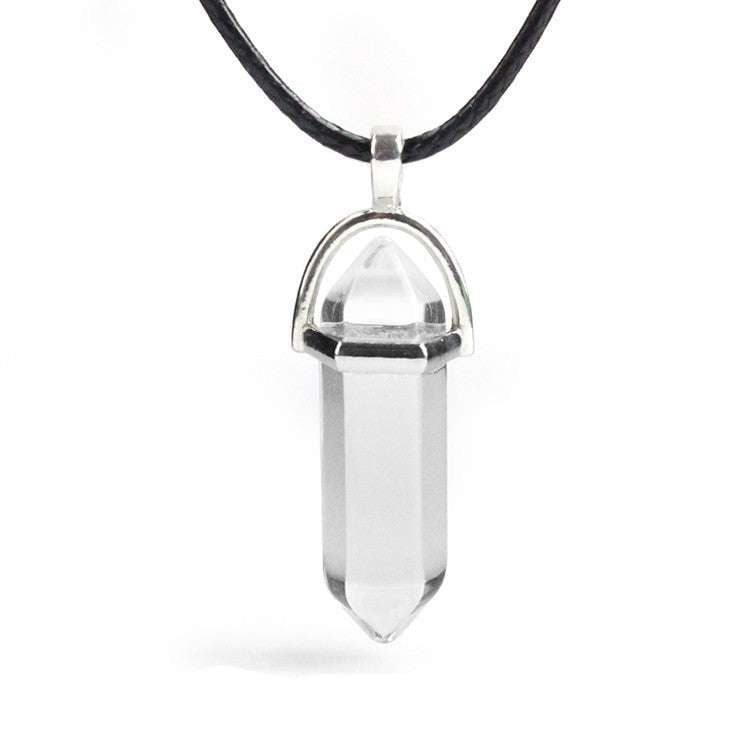 Crystal Hexagonal Pendant, Fashion Pendant Necklace, Natural Stone Jewelry - available at Sparq Mart