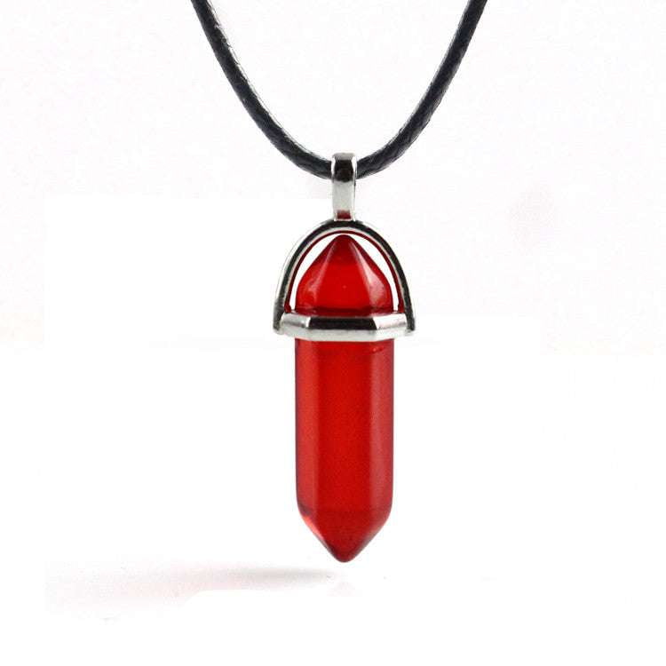 Crystal Hexagonal Pendant, Fashion Pendant Necklace, Natural Stone Jewelry - available at Sparq Mart