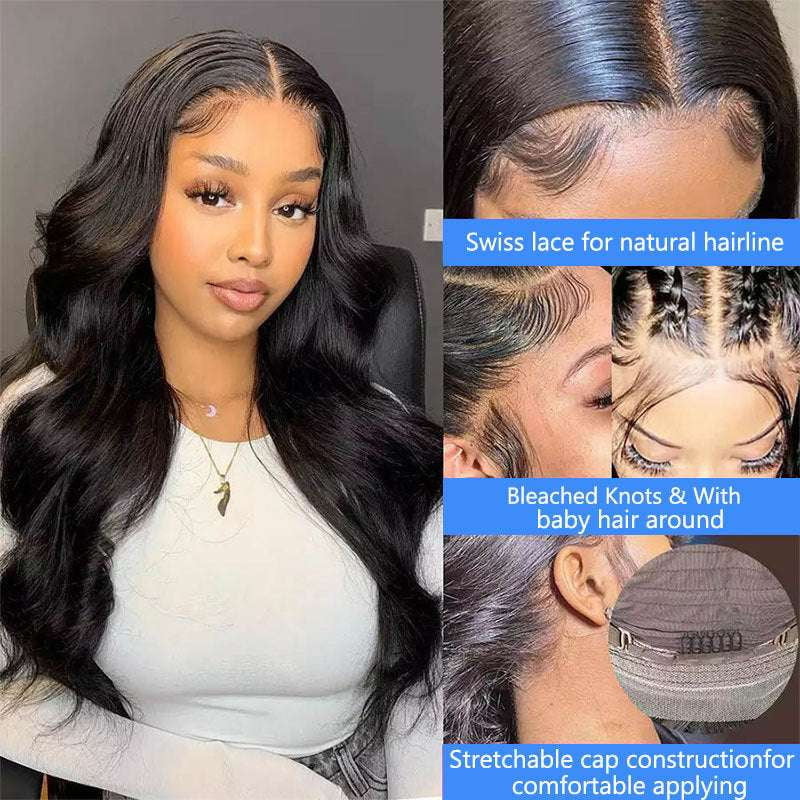 Deep Wave Wig, Human Hair Sleeve, Transparent Lace Wig - available at Sparq Mart