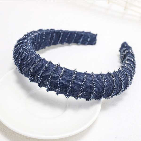 Creative Hair Bands, Denim Headband Online, Thick Denim Accessory - available at Sparq Mart