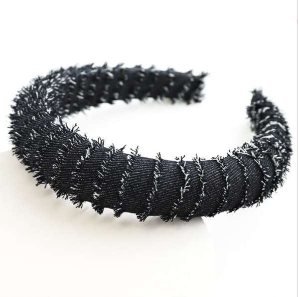 Creative Hair Bands, Denim Headband Online, Thick Denim Accessory - available at Sparq Mart