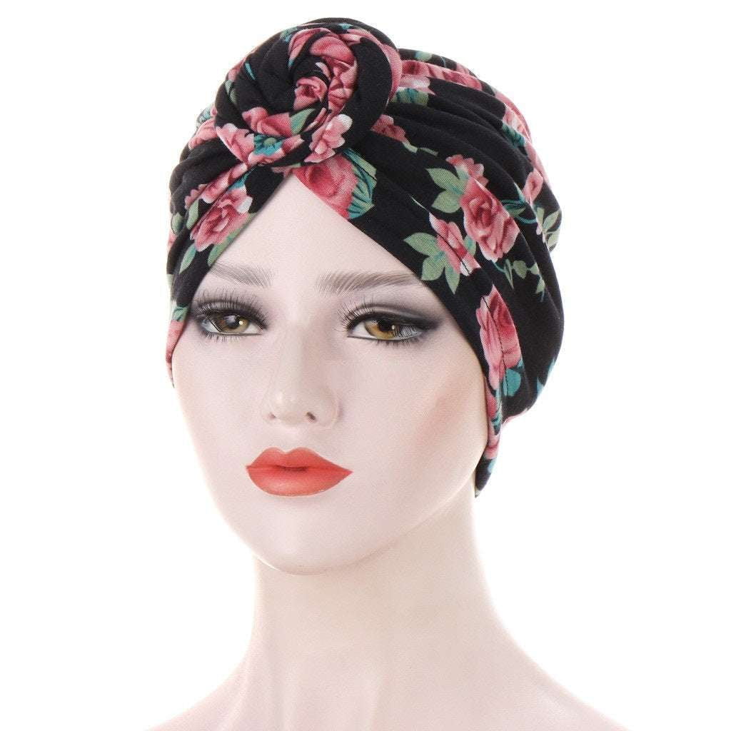 Calico Twisted Band, Patchwork Hair Accessory, Twisted Headband Cap - available at Sparq Mart