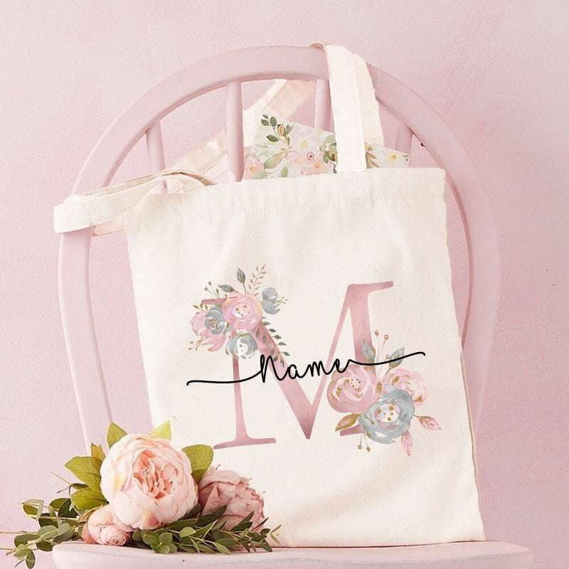 Custom Alphabet Bags, Personalized Canvas Tote, Unique Letter Totes - available at Sparq Mart