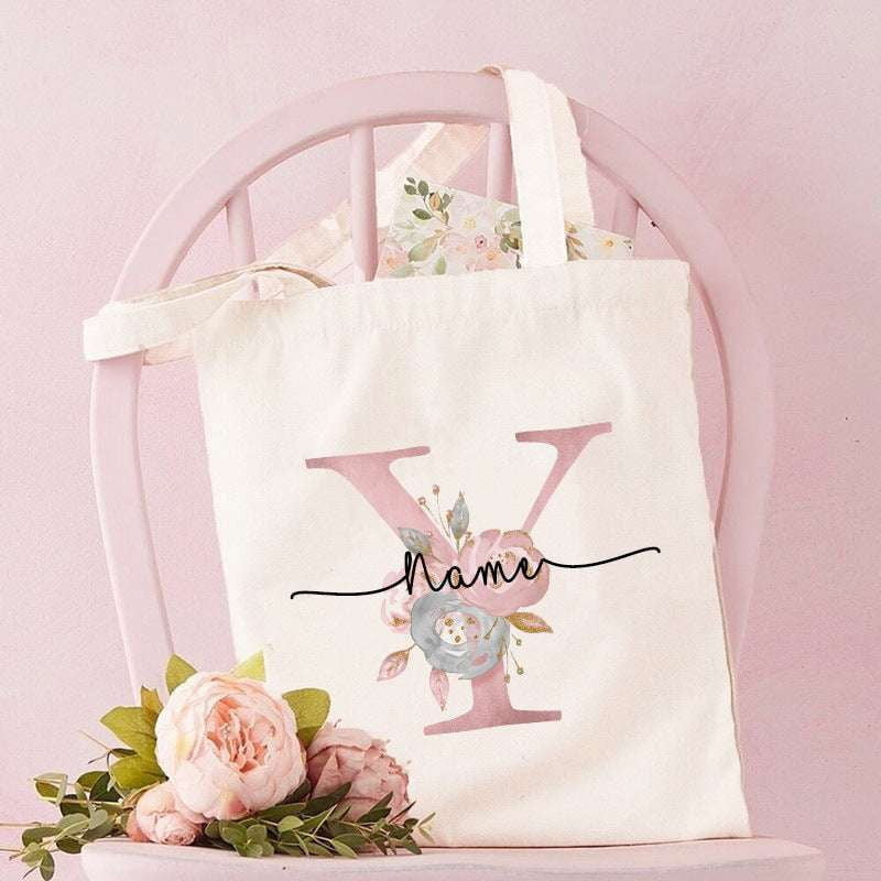 Custom Alphabet Bags, Personalized Canvas Tote, Unique Letter Totes - available at Sparq Mart