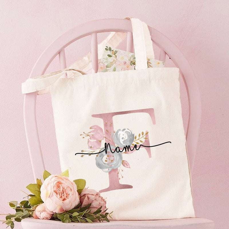 Custom Alphabet Bags, Personalized Canvas Tote, Unique Letter Totes - available at Sparq Mart