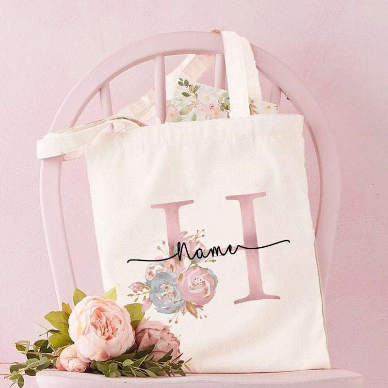 Custom Alphabet Bags, Personalized Canvas Tote, Unique Letter Totes - available at Sparq Mart