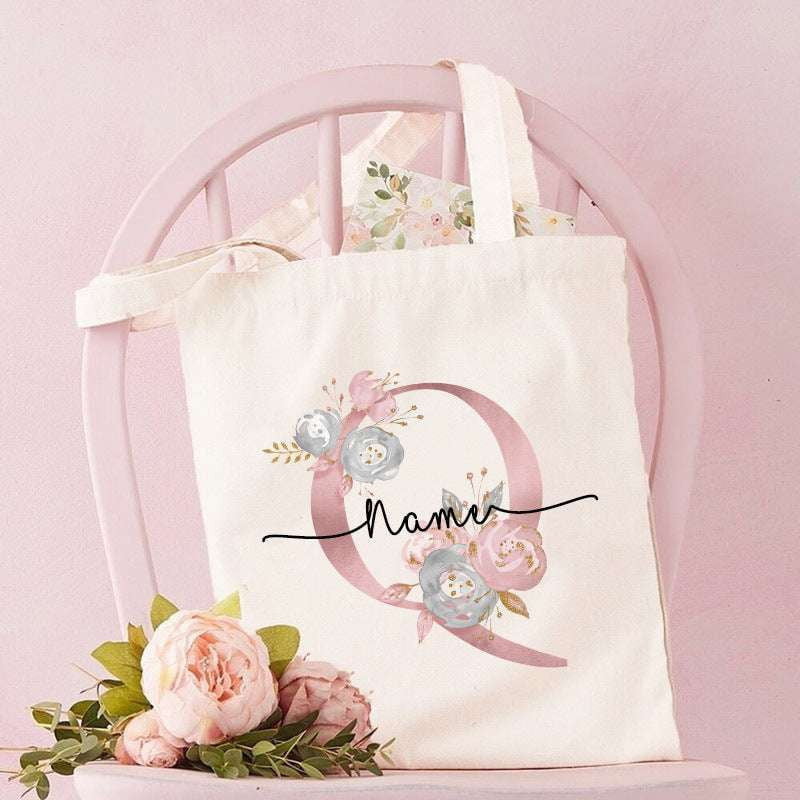 Custom Alphabet Bags, Personalized Canvas Tote, Unique Letter Totes - available at Sparq Mart