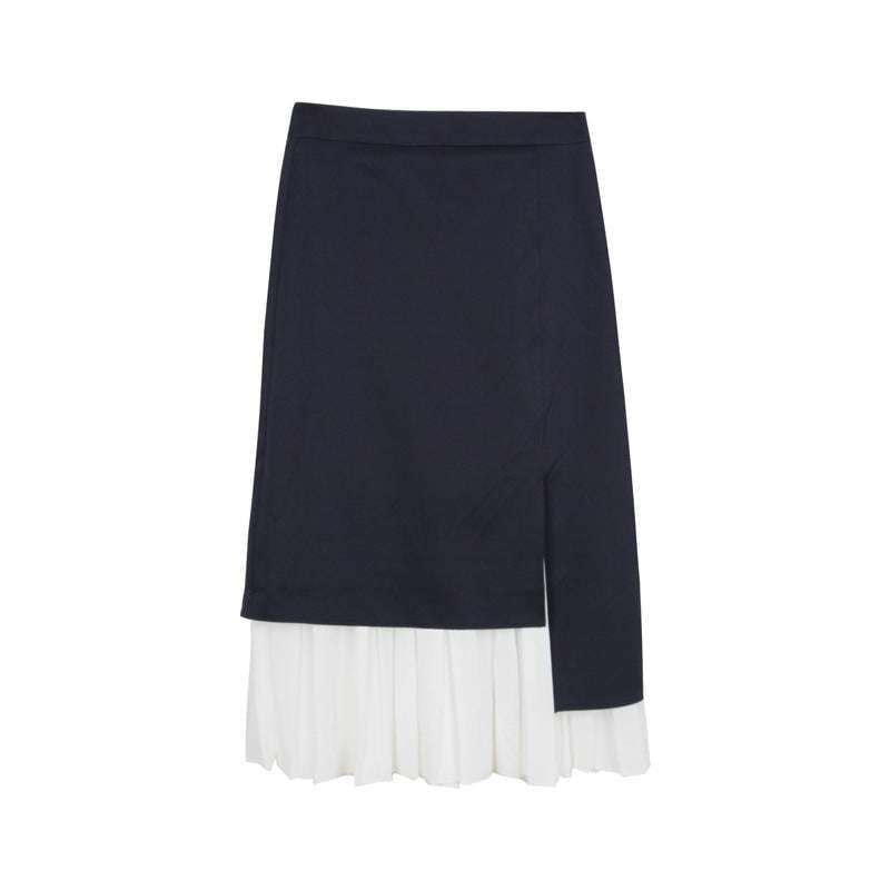 autumn skirt fashion, high waist skirt, pleated mermaid skirt - available at Sparq Mart