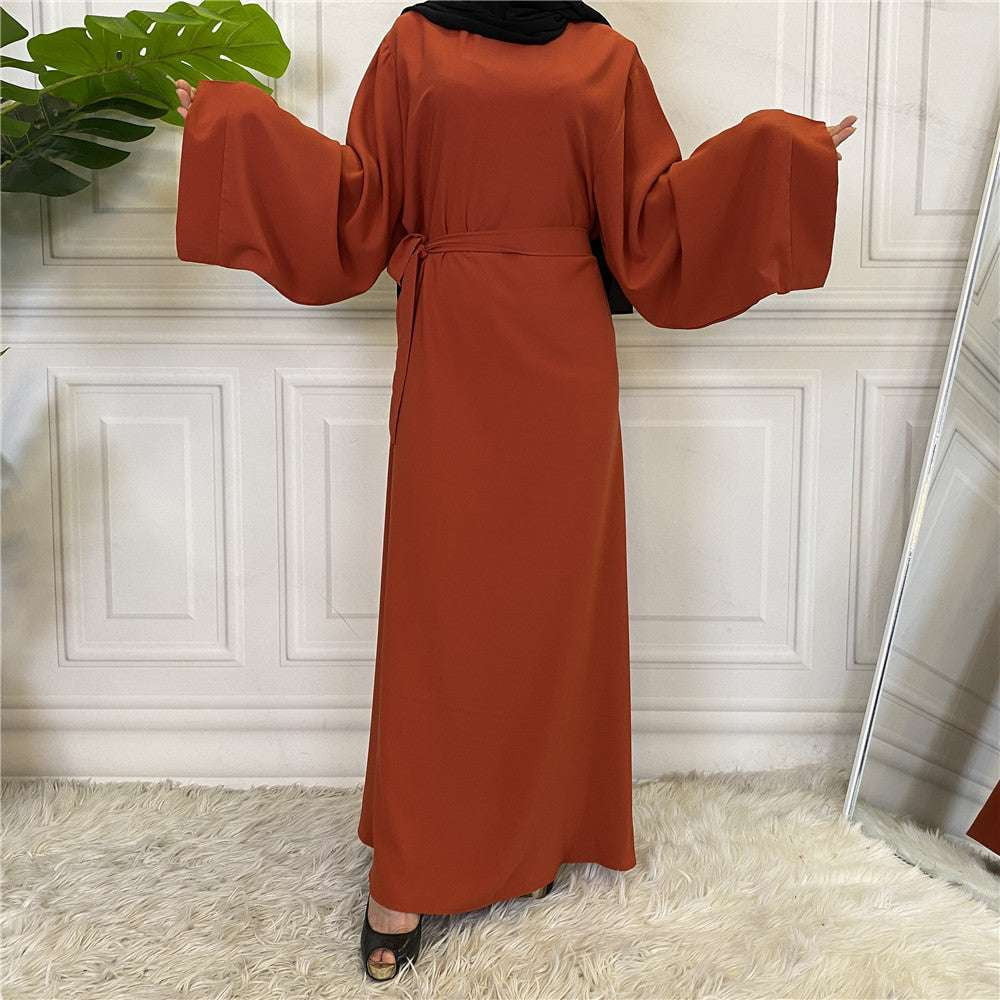 Lace-up Kaftan, Muslim Dress Elegance, Plus Size Abaya - available at Sparq Mart