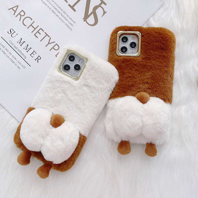 Animal Design Case, Corgi iPhone Case, Plush Protective Cover - available at Sparq Mart