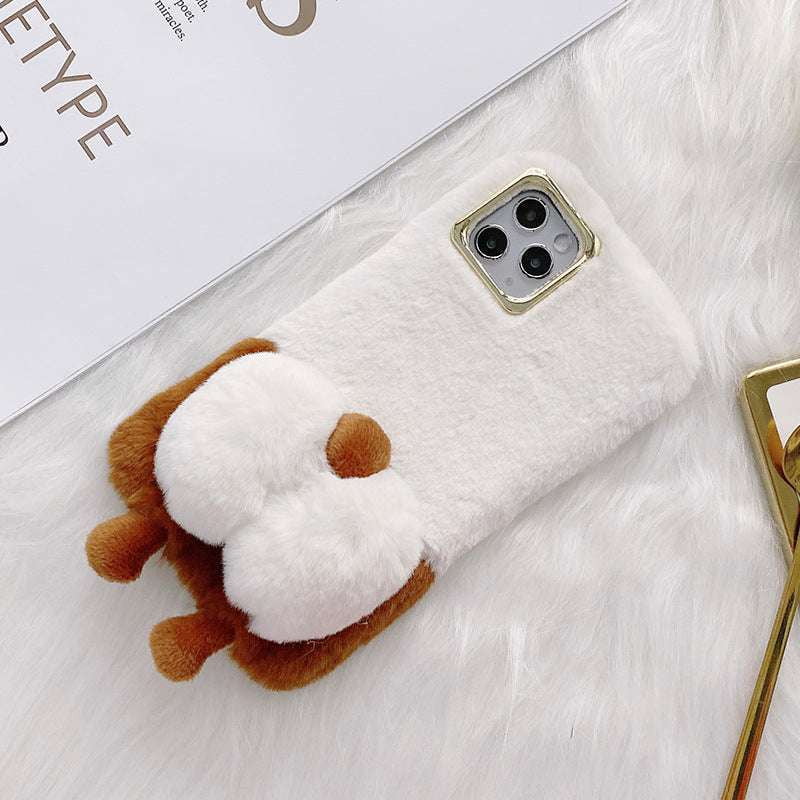 Animal Design Case, Corgi iPhone Case, Plush Protective Cover - available at Sparq Mart