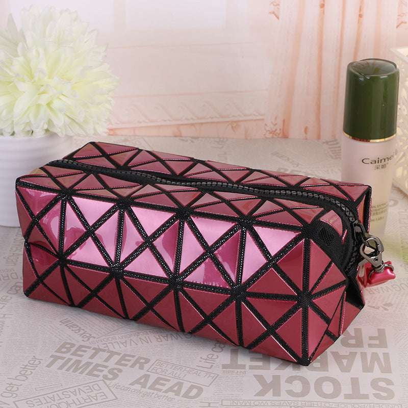 Creative Travel Organizer, Folding Rhombus Makeup, Portable Geometric Cosmetic - available at Sparq Mart