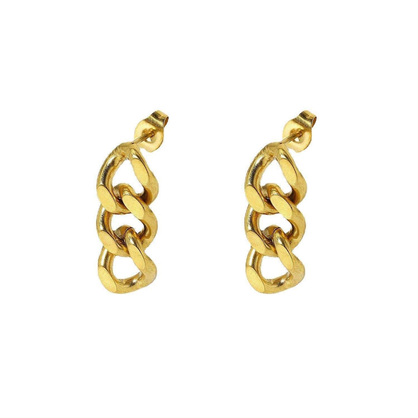 Geometric Edge Rings, Pendant Stud Earrings, Wholesale Gold Jewelry - available at Sparq Mart