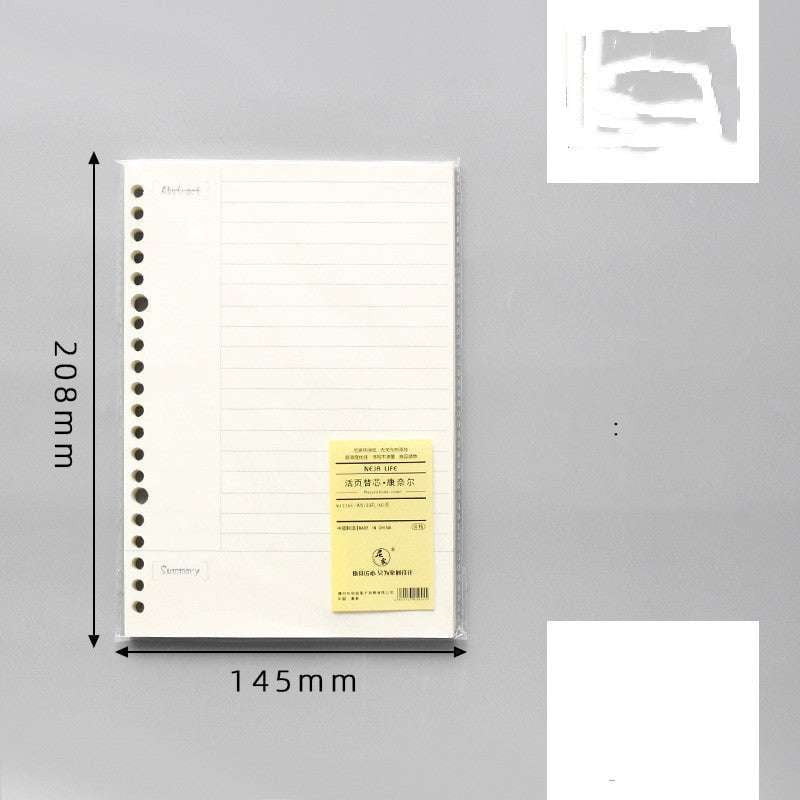 6-hole punched inserts, A5 paper refill, B5 notebook pages - available at Sparq Mart