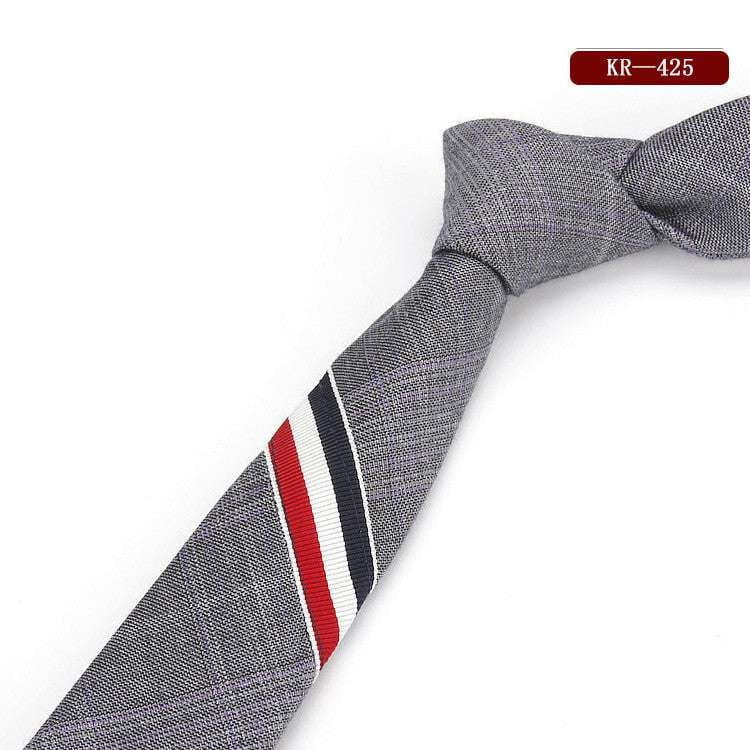 British Cotton Tricolor Tie, Men's and Women's Tie, Premium Narrow Tie - available at Sparq Mart