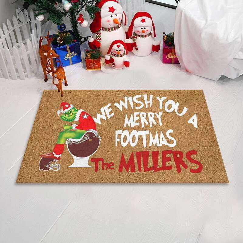 Absorbent Ottoman, Cartoon Christmas Letters, Doorway Mat - available at Sparq Mart