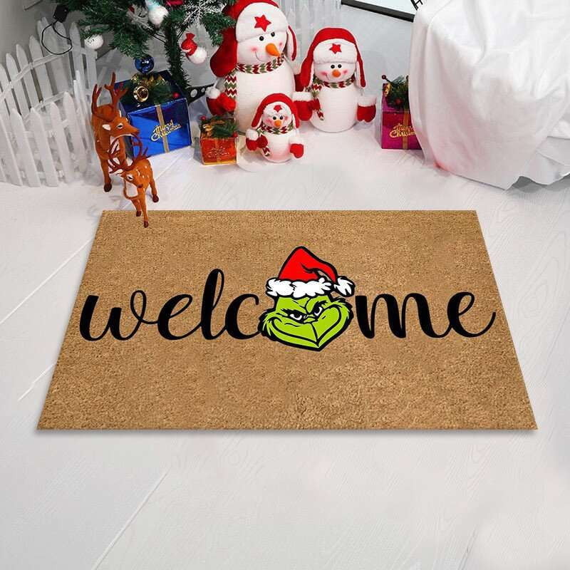 Absorbent Ottoman, Cartoon Christmas Letters, Doorway Mat - available at Sparq Mart