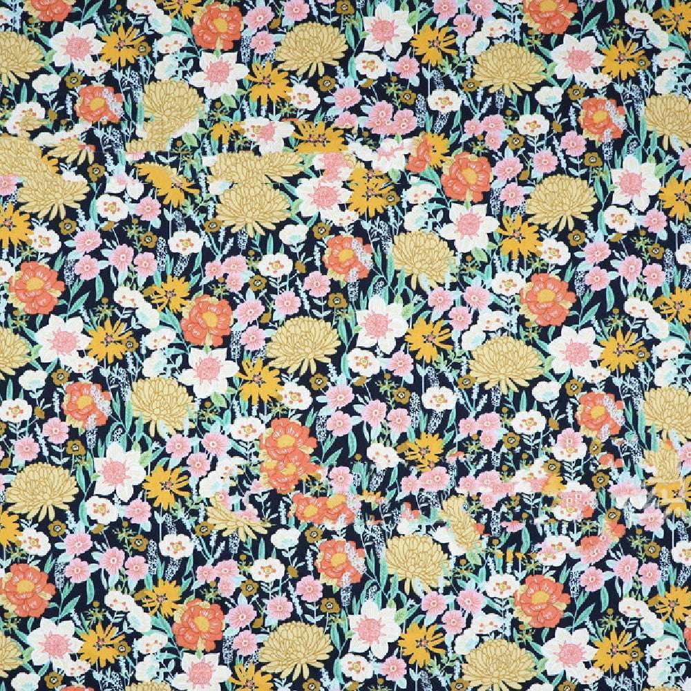 Cotton Floral Material, Floral Pattern Textile, Garden Theme Fabric - available at Sparq Mart