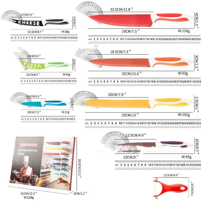 Chef Knife Collection, Kitchen Knife Set, Stainless Steel Cutlery - available at Sparq Mart