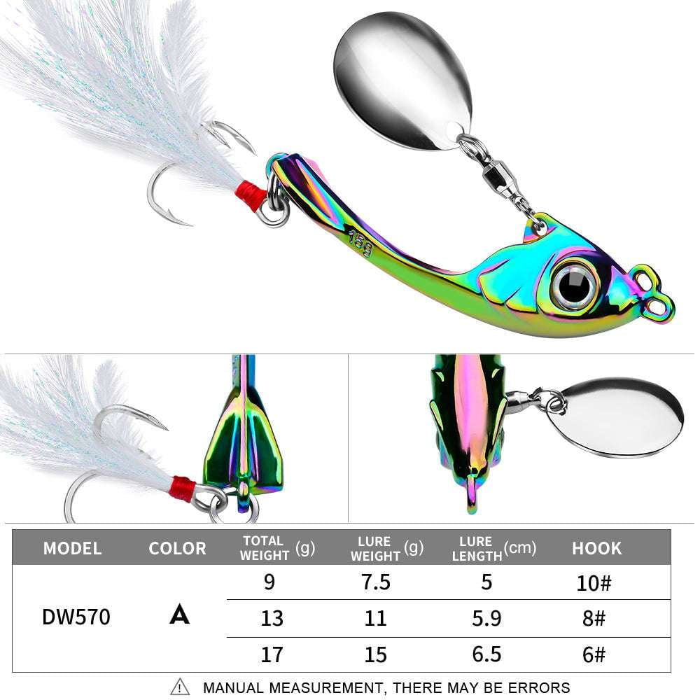 Long-Distance Spinner, Moon Spinner Bait, Sequins Casting Lure - available at Sparq Mart