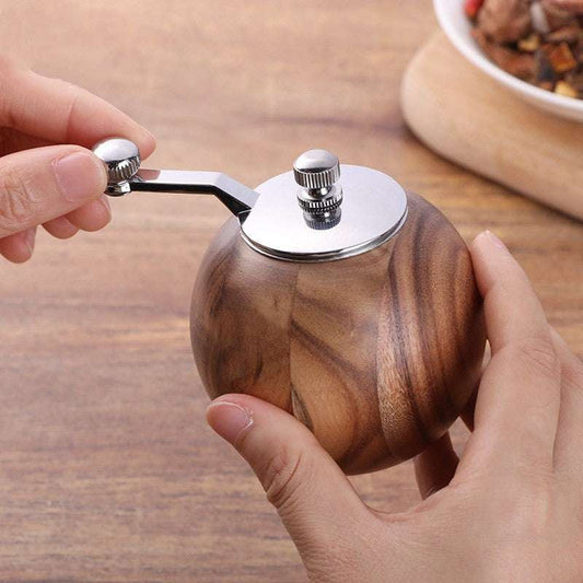 Kitchen Pepper Mill, Manual Spice Grinder, Wooden Grinder Craft - available at Sparq Mart