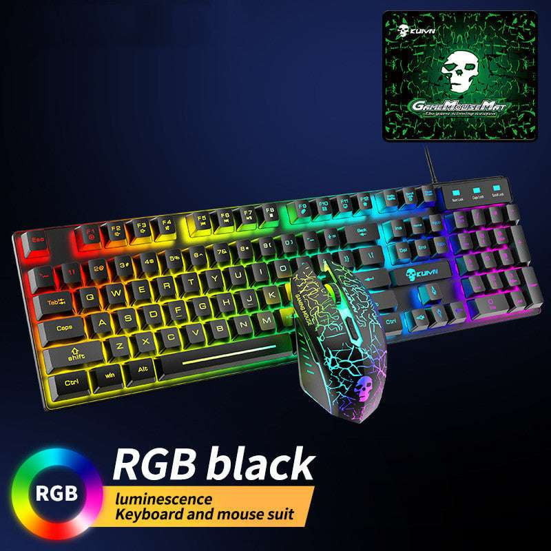 LED Mouse Bundle, Luminous Keyboard Combo, RGB Gaming Set - available at Sparq Mart