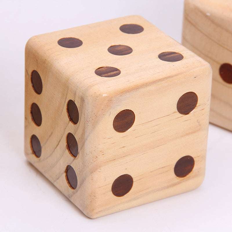 9cm large dice, colorful wooden dice, fun garden dice - available at Sparq Mart