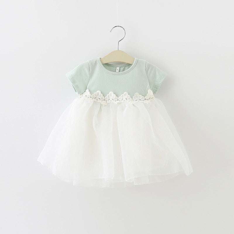 Baby Pink Dress, Cotton Princess Dress, Girls Mesh Skirt - available at Sparq Mart