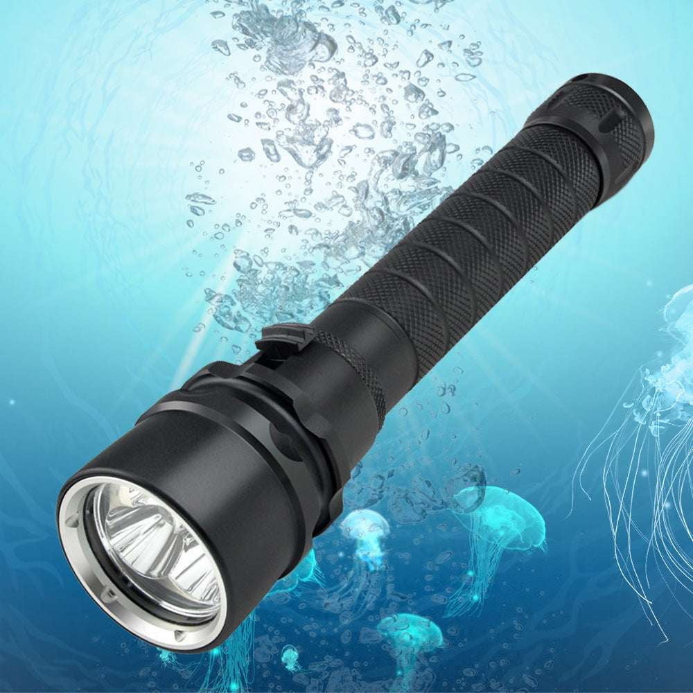 Durable Diving Flashlight, High-Intensity Dive Light, Rechargeable Underwater Torch - available at Sparq Mart