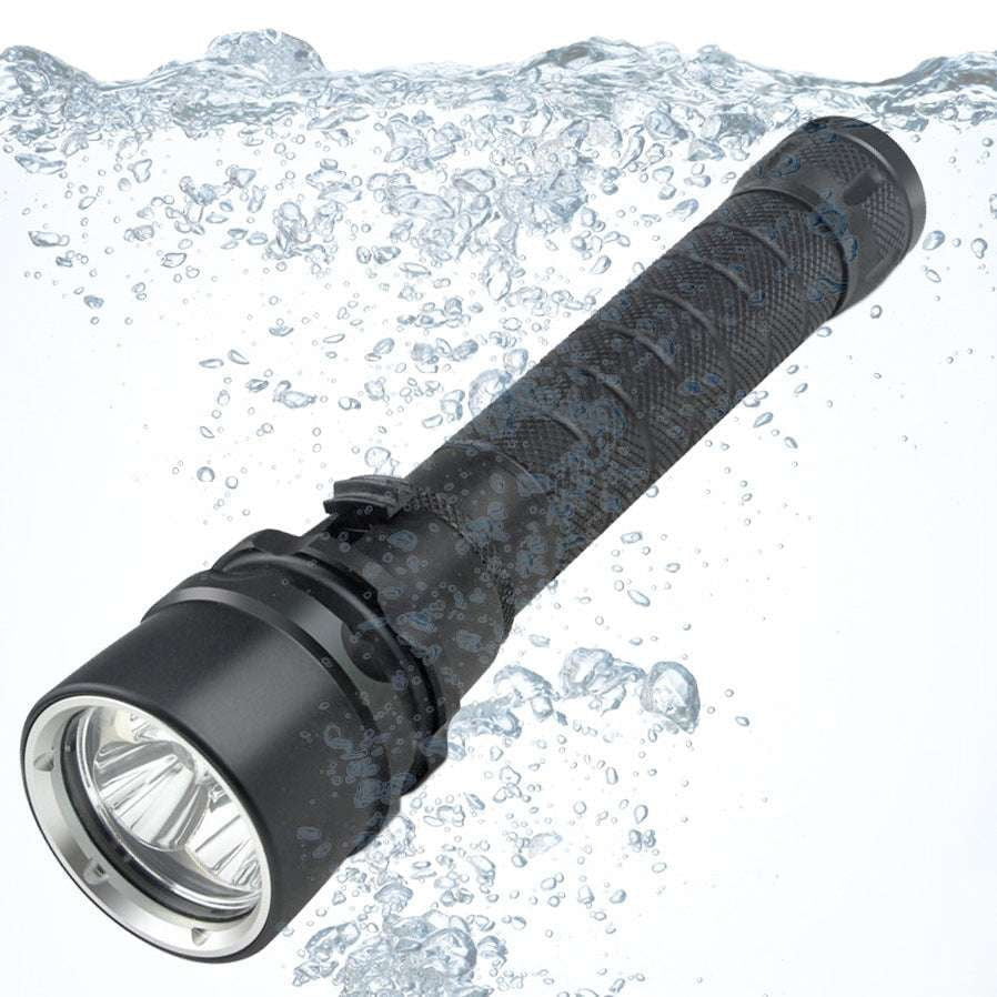 Durable Diving Flashlight, High-Intensity Dive Light, Rechargeable Underwater Torch - available at Sparq Mart