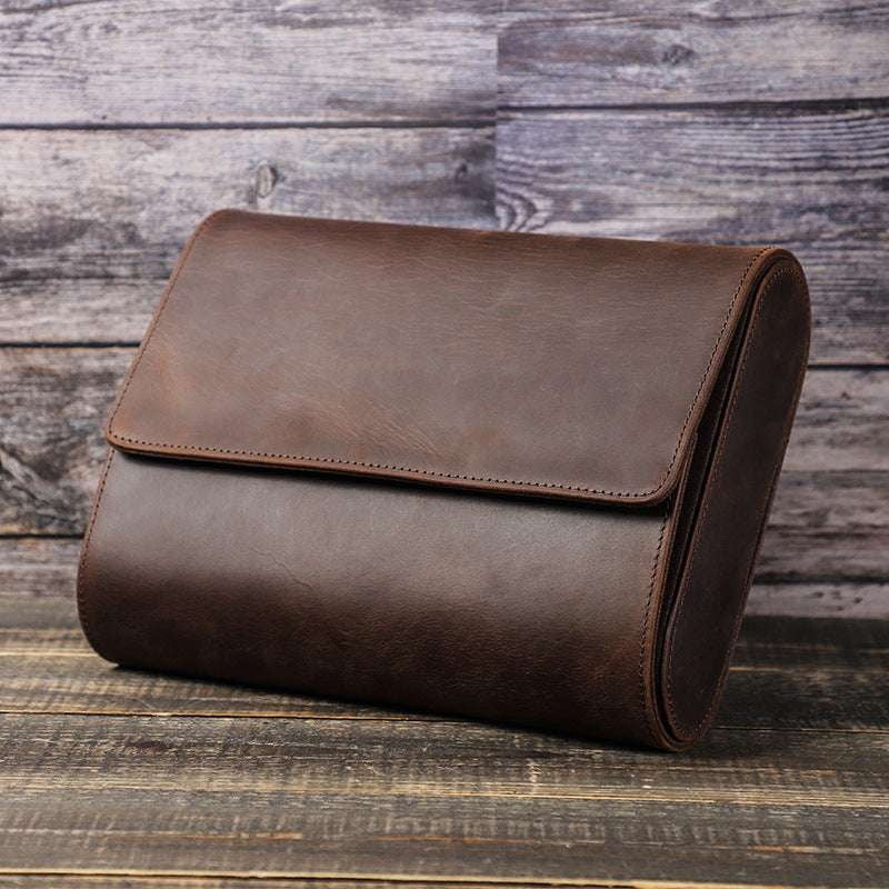 Horse Leather Case, Leather Watch Storage, Retro Watch Box - available at Sparq Mart