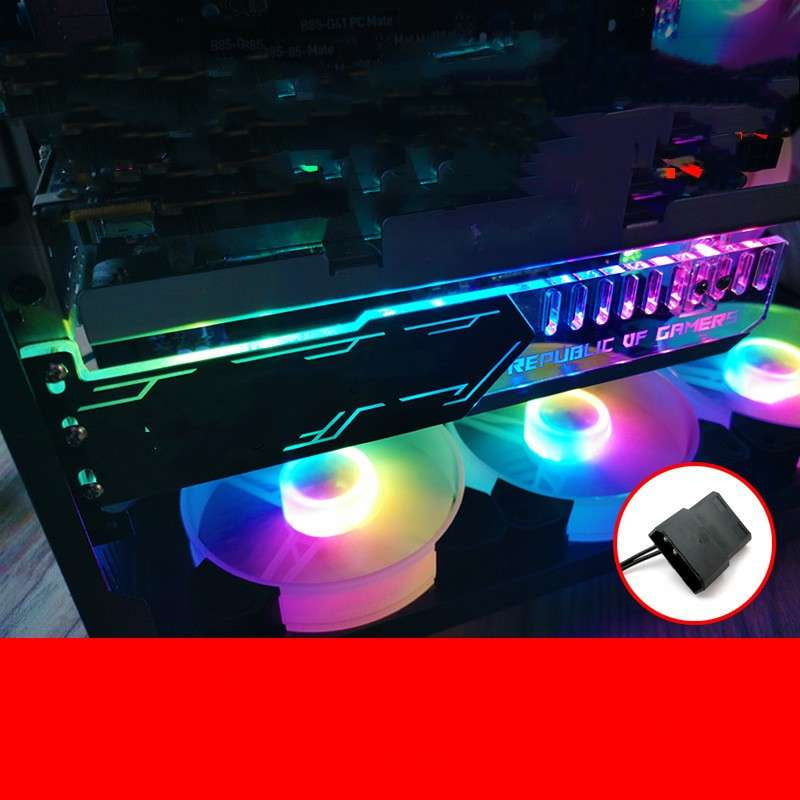 Customizable PC Case Light, LED Light Bar Bracket, RGB Graphics Card Holder - available at Sparq Mart