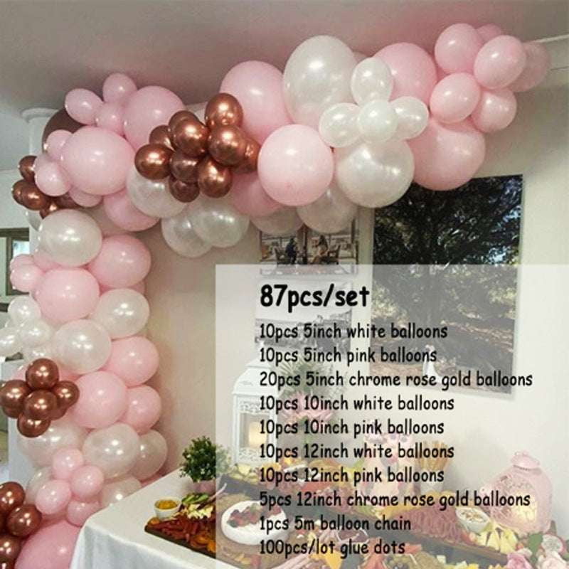 Balloon Arch Kit, Party Decoration Background, Rose Gold Balloons - available at Sparq Mart