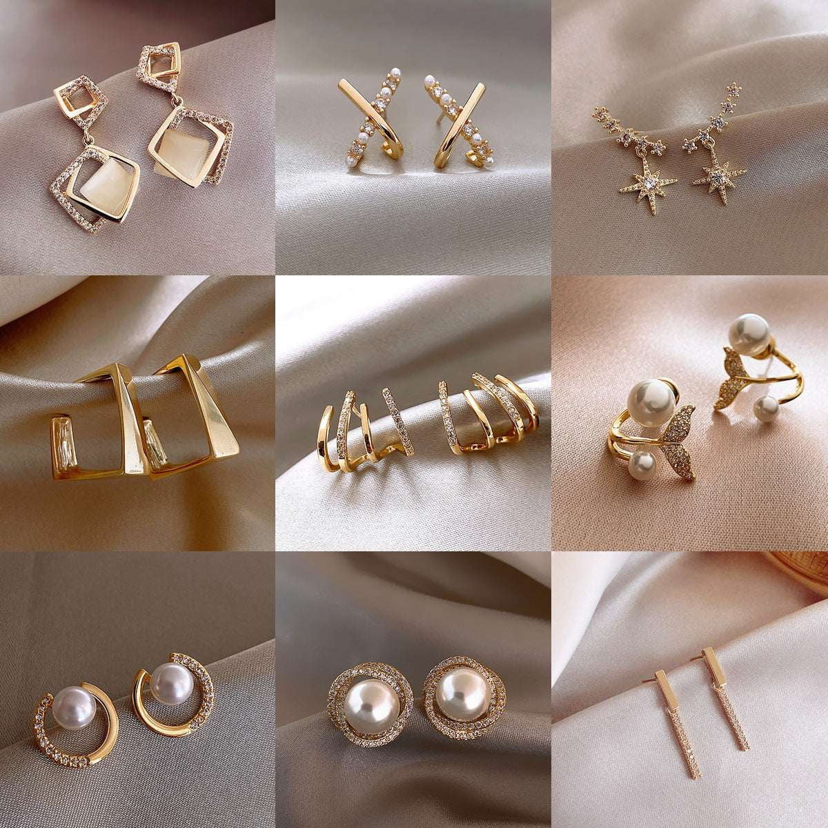 Luxury Fashion Earrings, Silver Needle Earrings, Sterling Stud Earrings - available at Sparq Mart