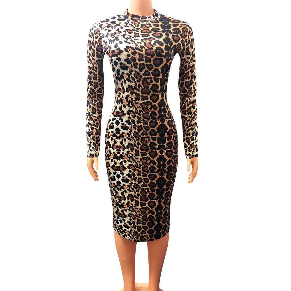 leopard print dress, sexy leopard dress, slimming leopard dress - available at Sparq Mart