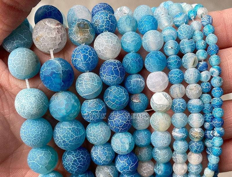 Colored Agate Stones, Cracked Agate Jewelry, Frosted Agate Beads - available at Sparq Mart