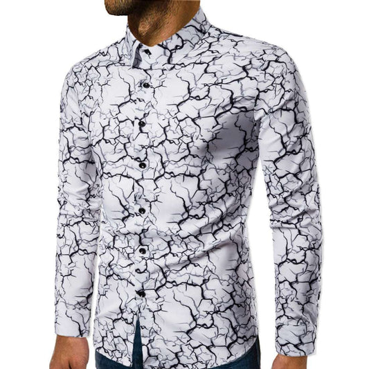 Lightning print shirts, men's slim fit shirts, stylish shirts online - available at Sparq Mart