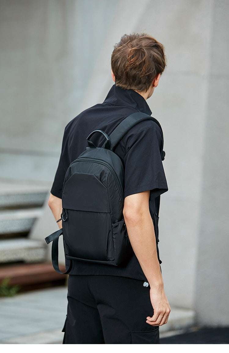 Lightweight Student Backpack, Men's Black Backpack, Trendy Mini Backpack - available at Sparq Mart