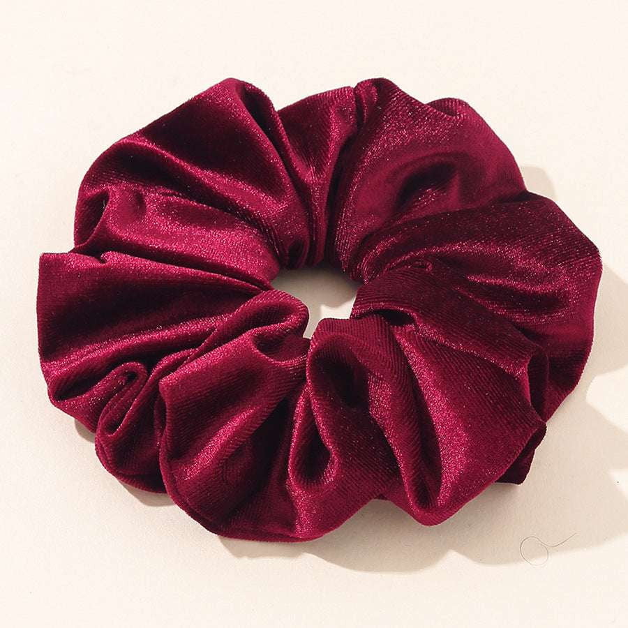 Fleece Hair Tie, Solid Color Scrunchie, Women's Hair Rope - available at Sparq Mart