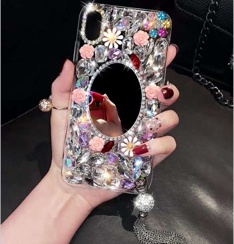 Acrylic-Mirror phone case, Rhinestone phone case, Sparkling phone case - available at Sparq Mart